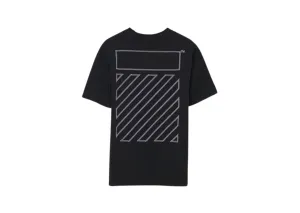 Off-White - Printed 'Outline' Black T-Shirt