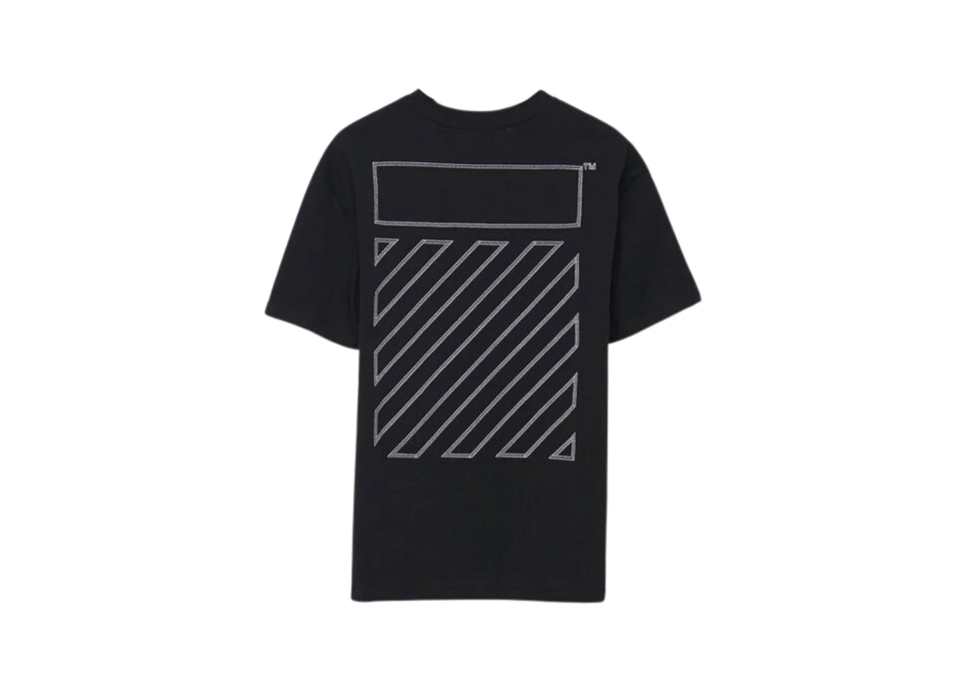 Off-White - Printed 'Outline' Black T-Shirt