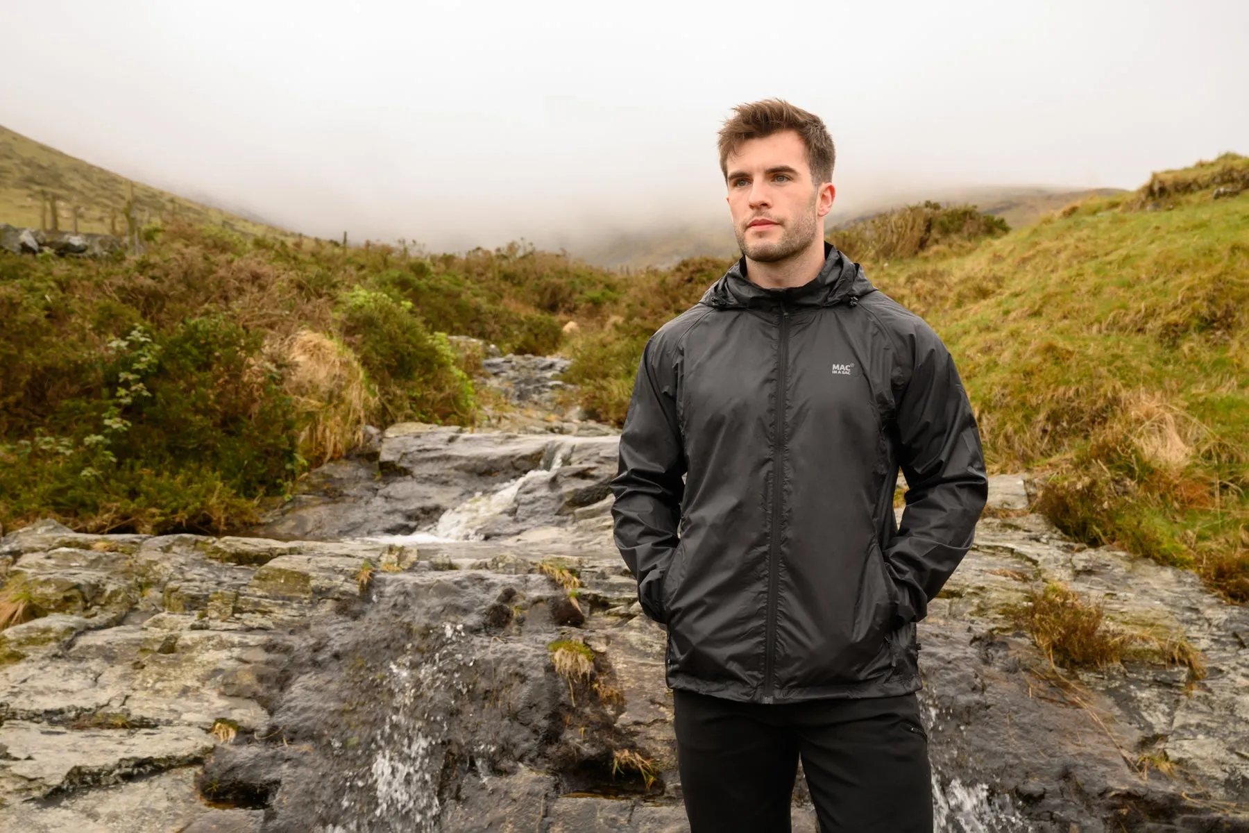 Origin Packable Waterproof Jacket - Black