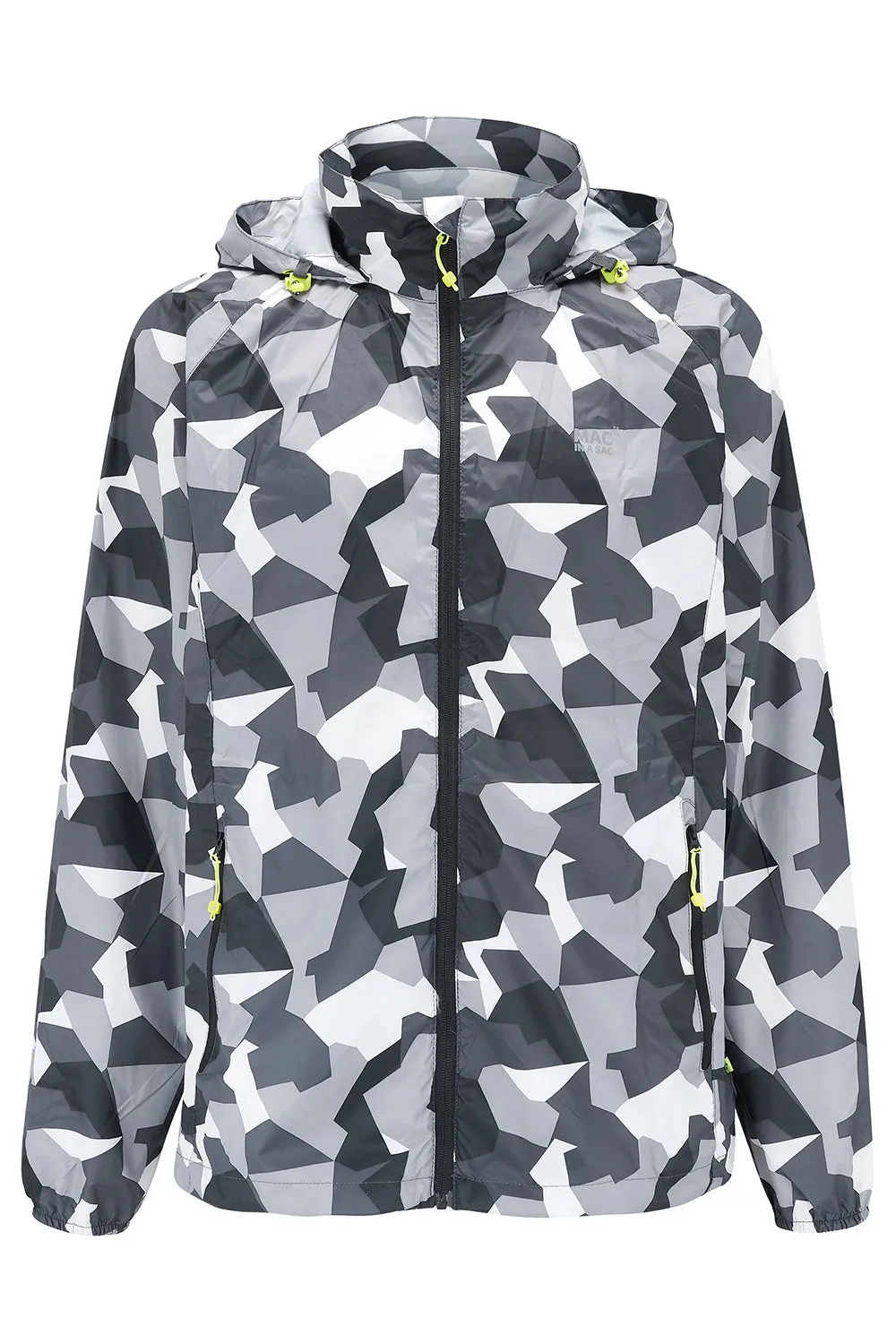 Origin Packable Waterproof Jacket - White Camo Tonal Zip