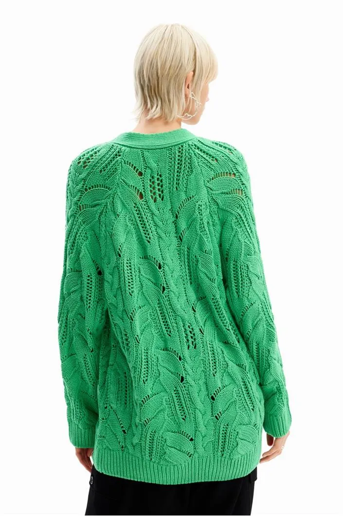 Oversize Openwork Cardigan