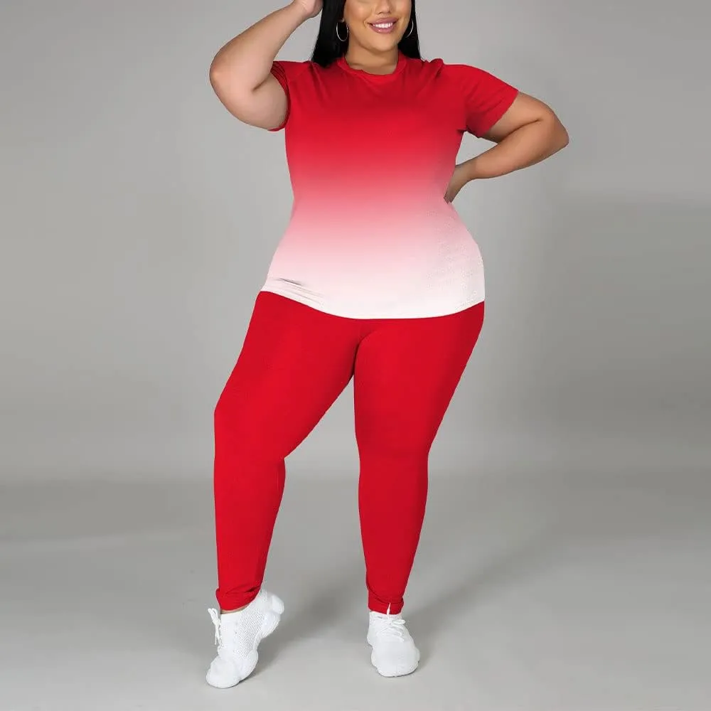 PINSV Plus Size Outfits For Women 2 Piece Sets 1x-5x
