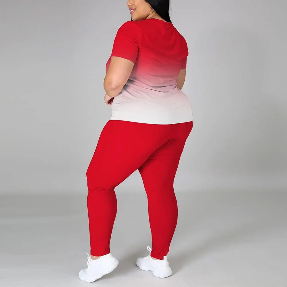 PINSV Plus Size Outfits For Women 2 Piece Sets 1x-5x