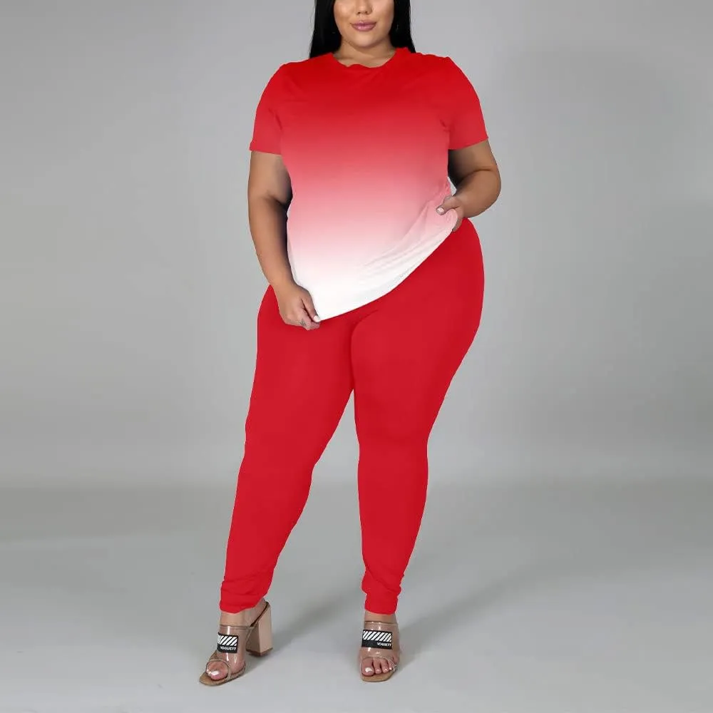 PINSV Plus Size Outfits For Women 2 Piece Sets 1x-5x