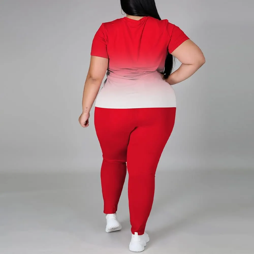 PINSV Plus Size Outfits For Women 2 Piece Sets 1x-5x