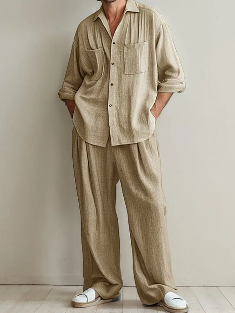 Premium Soft Linen Blend Shirt Set