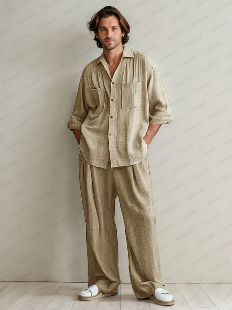 Premium Soft Linen Blend Shirt Set