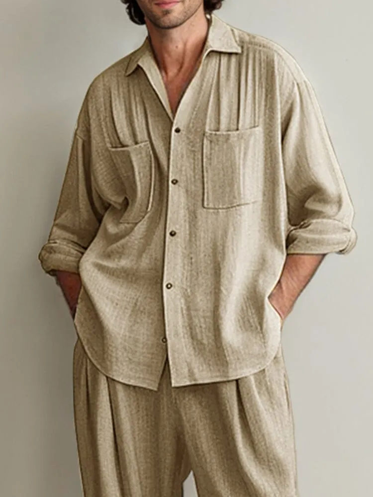 Premium Soft Linen Blend Shirt Set