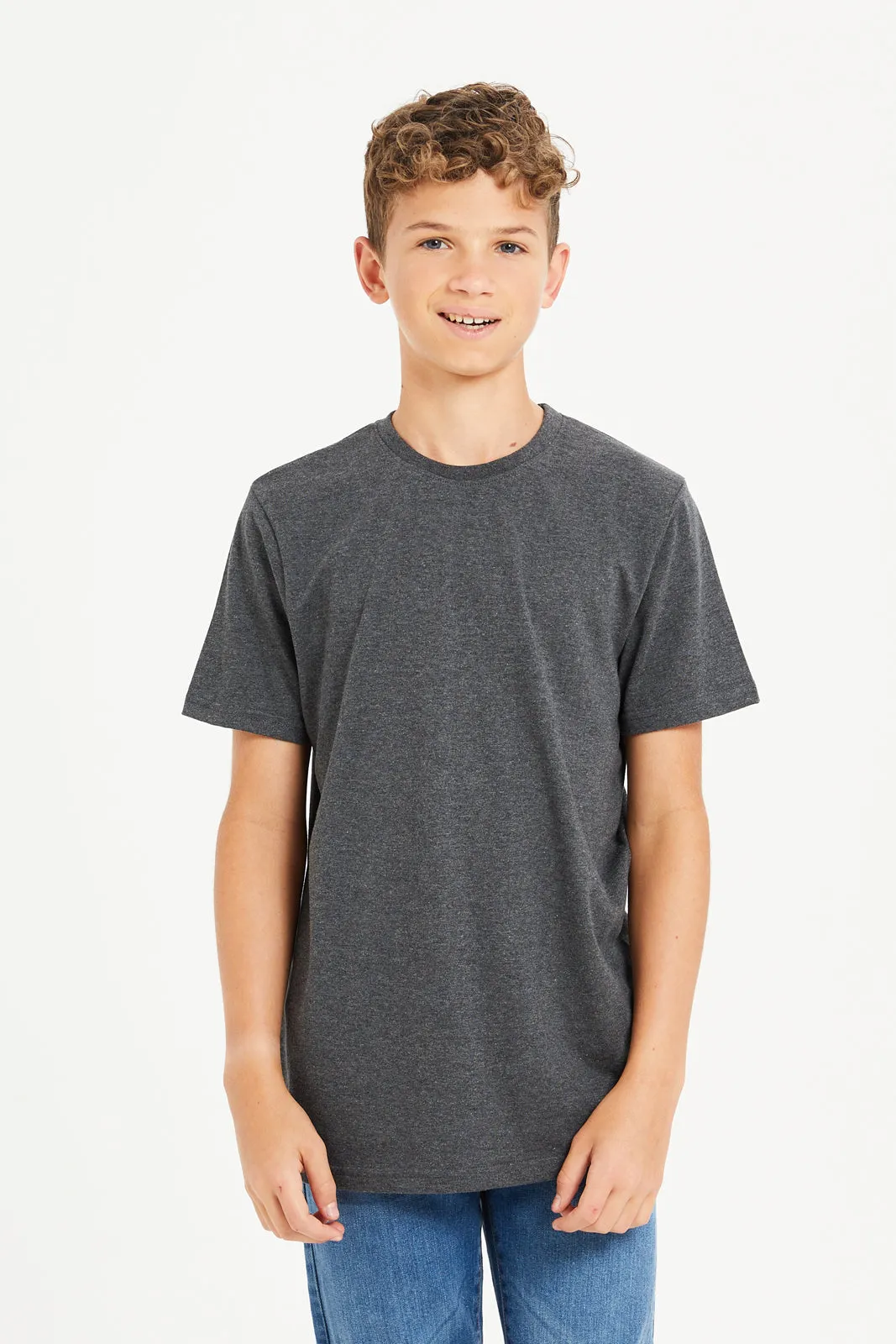 Senior Boys Blue And Grey T-Shirt Set (Pack Of 2)
