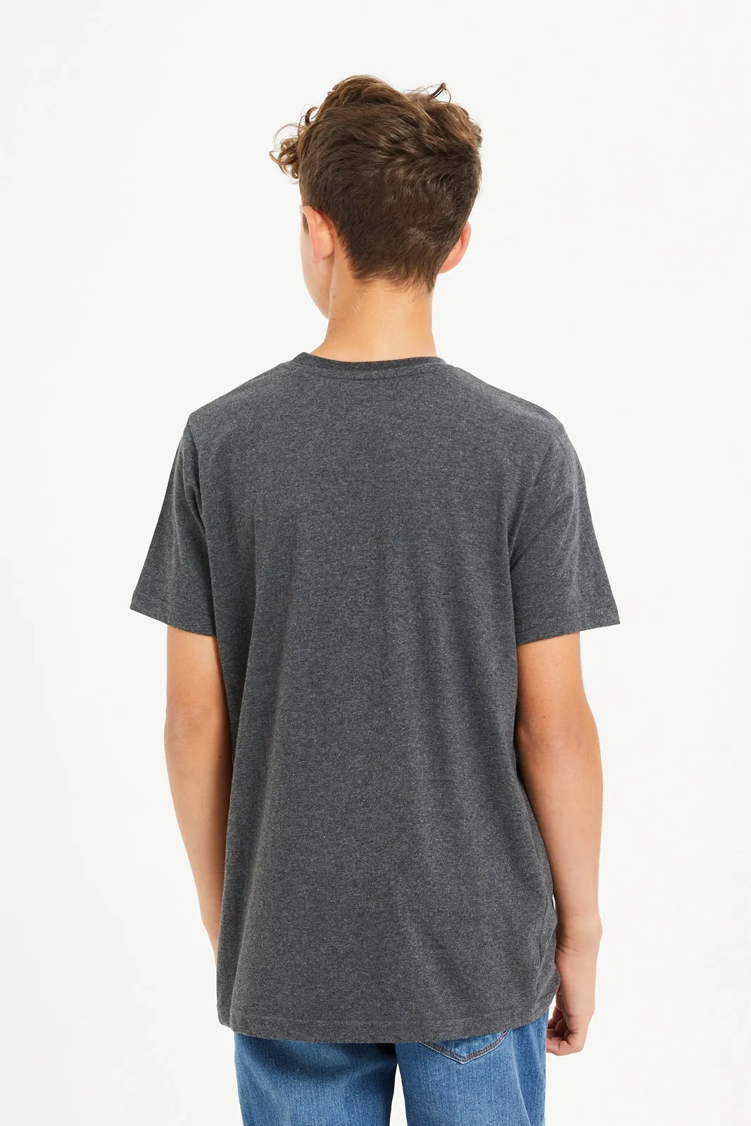 Senior Boys Blue And Grey T-Shirt Set (Pack Of 2)