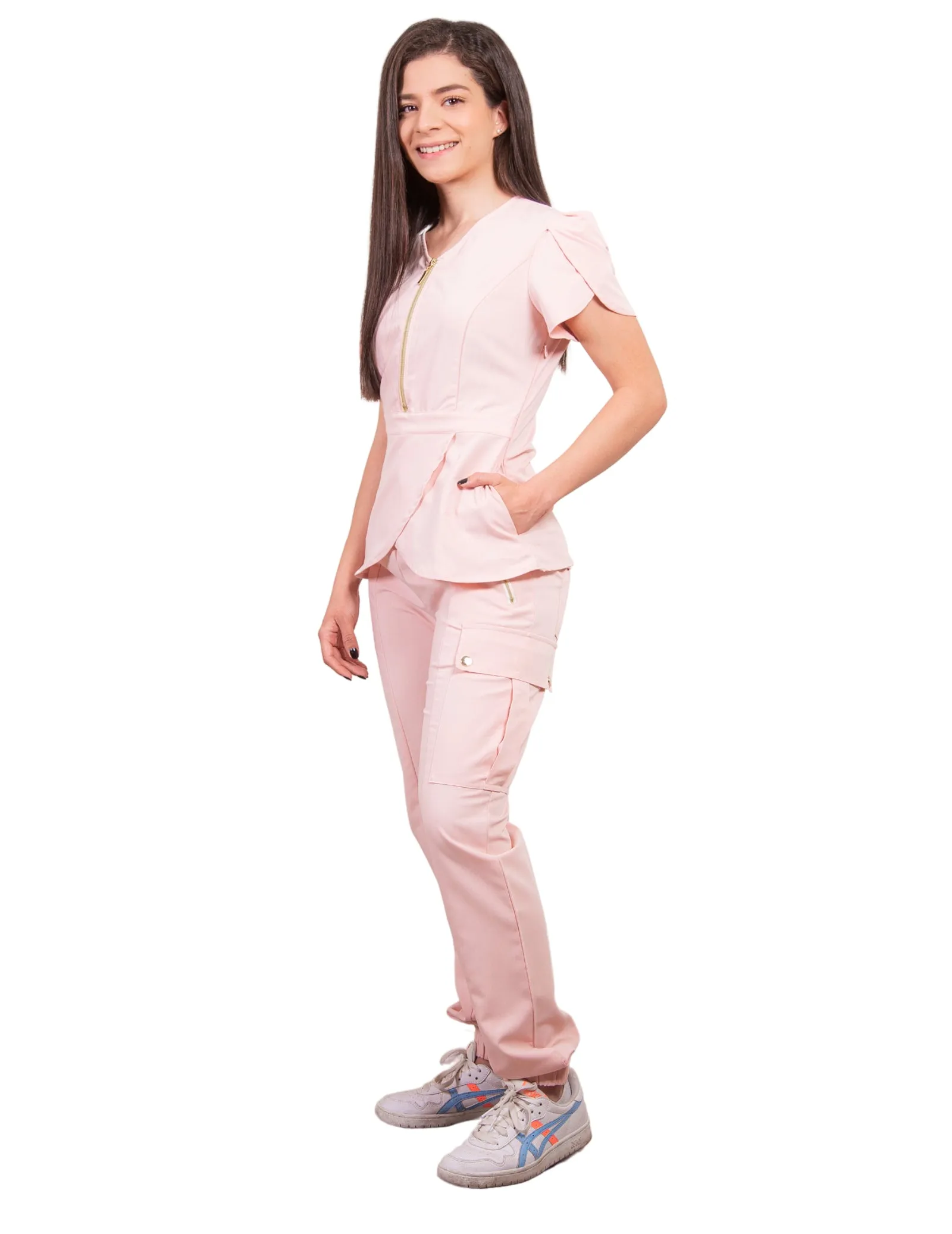 simply-scrubs Women's Dutch Tulip Set - Soft Pink