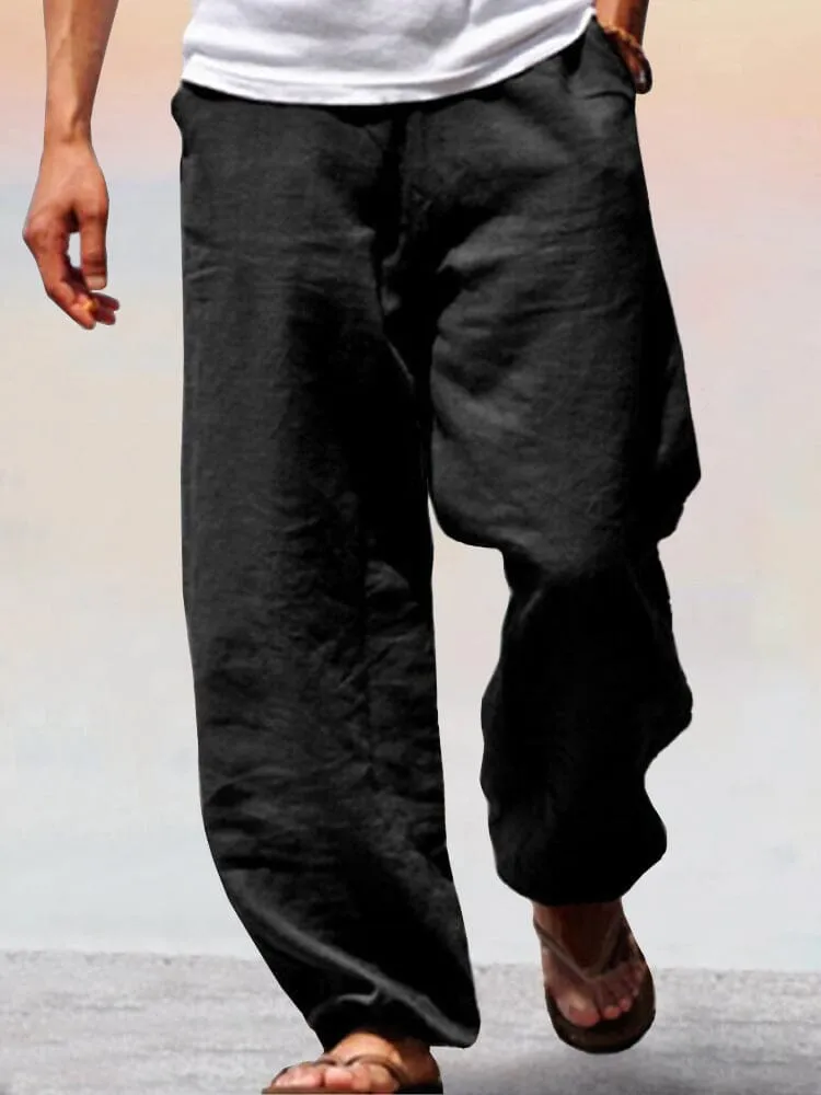 Soft Cotton Linen Wide Leg Pants