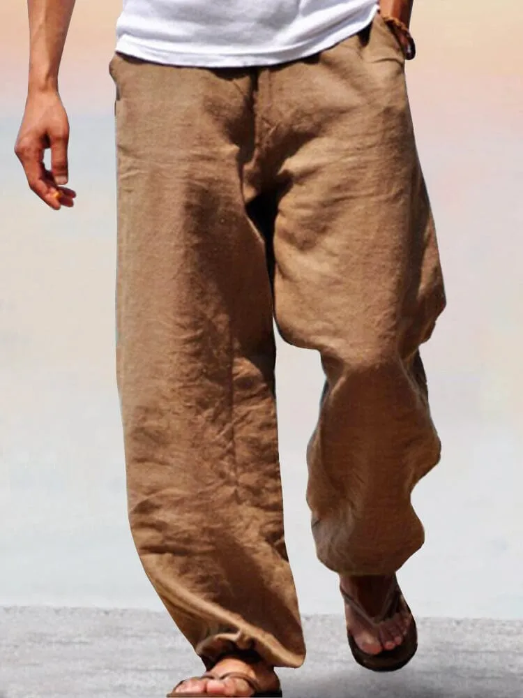 Soft Cotton Linen Wide Leg Pants