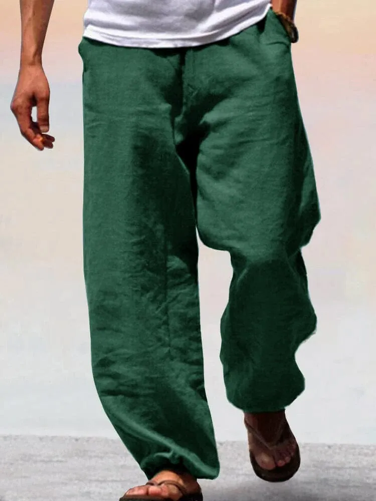 Soft Cotton Linen Wide Leg Pants