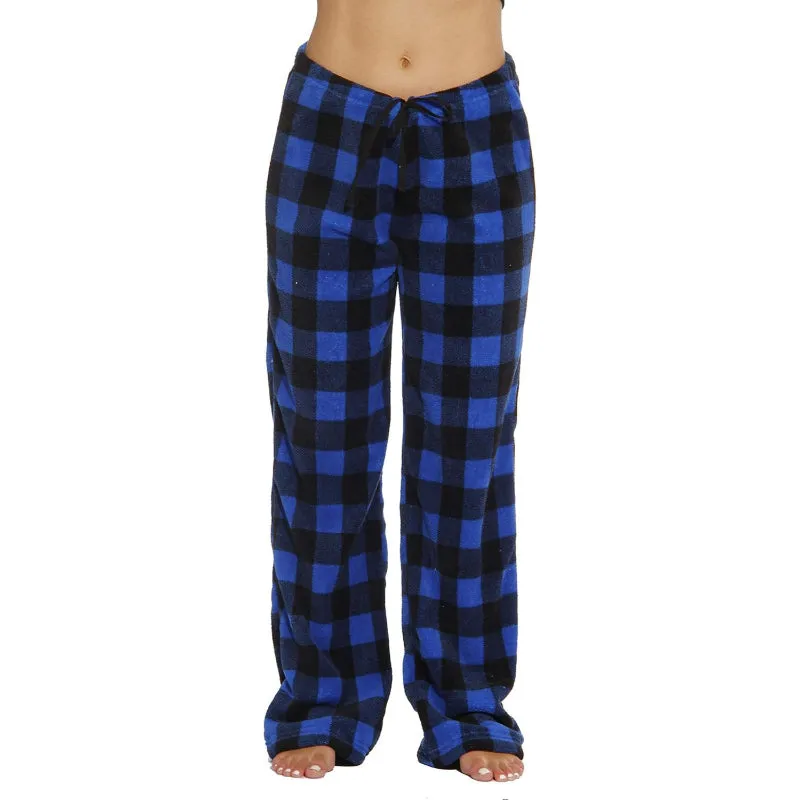 Soft Plaid Plush Lounge Pants