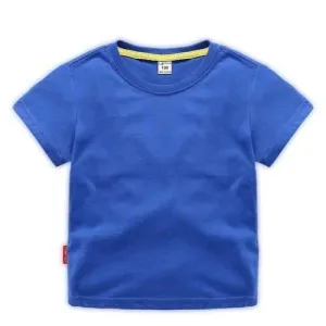 Solid Color Boys Tops & T-Shirts