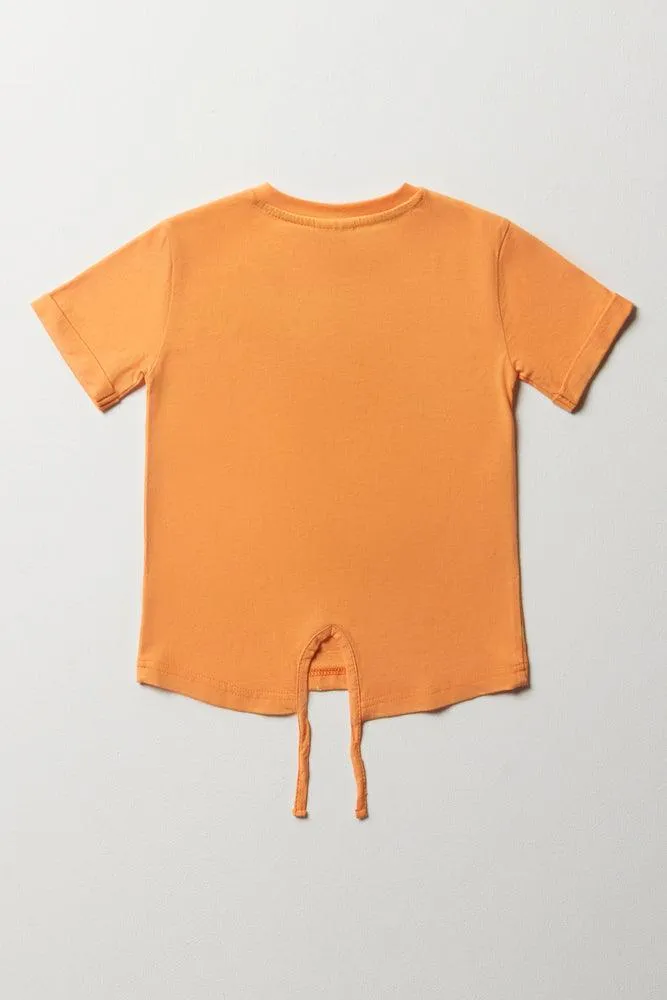 Spongebob Short Sleeve T-Shirt Orange