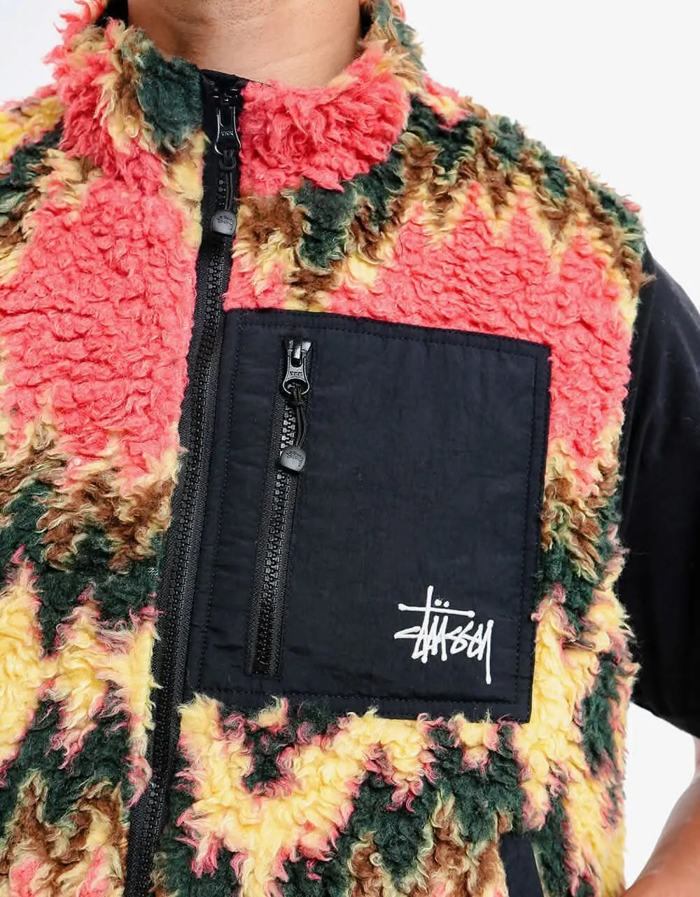 Stüssy Fillmore Sherpa Vest - Mustard
