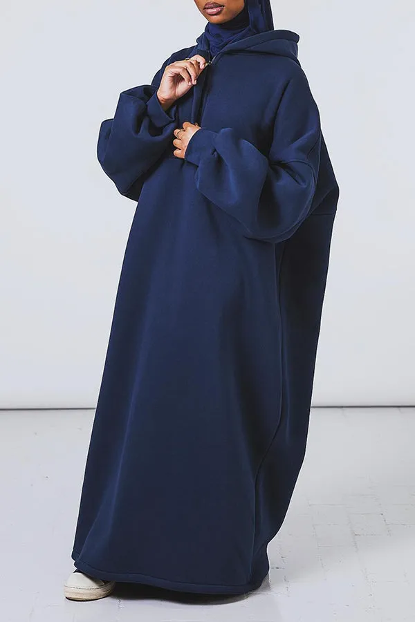 Stylish Collar Loose Long Sleeve Sweater Dress