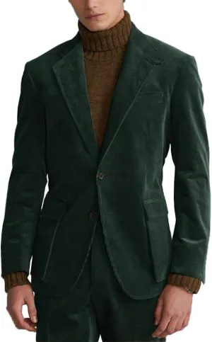 Suit for Men New Corduroy British-Style Suits Two Piece Blazer Pants Business Casual Suit Groomsmen