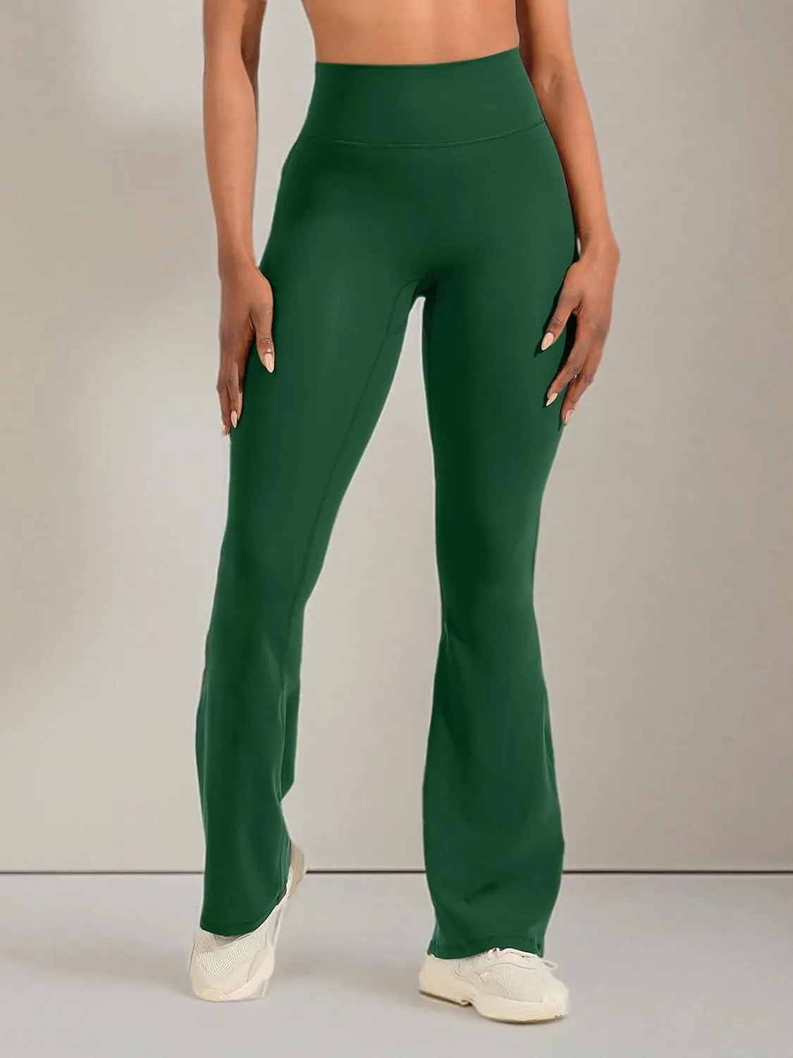 Unthewe High Waisted Flare Leggings for Women Tummy Control Butt Lifting Workout Yoga Wide Leg Pants