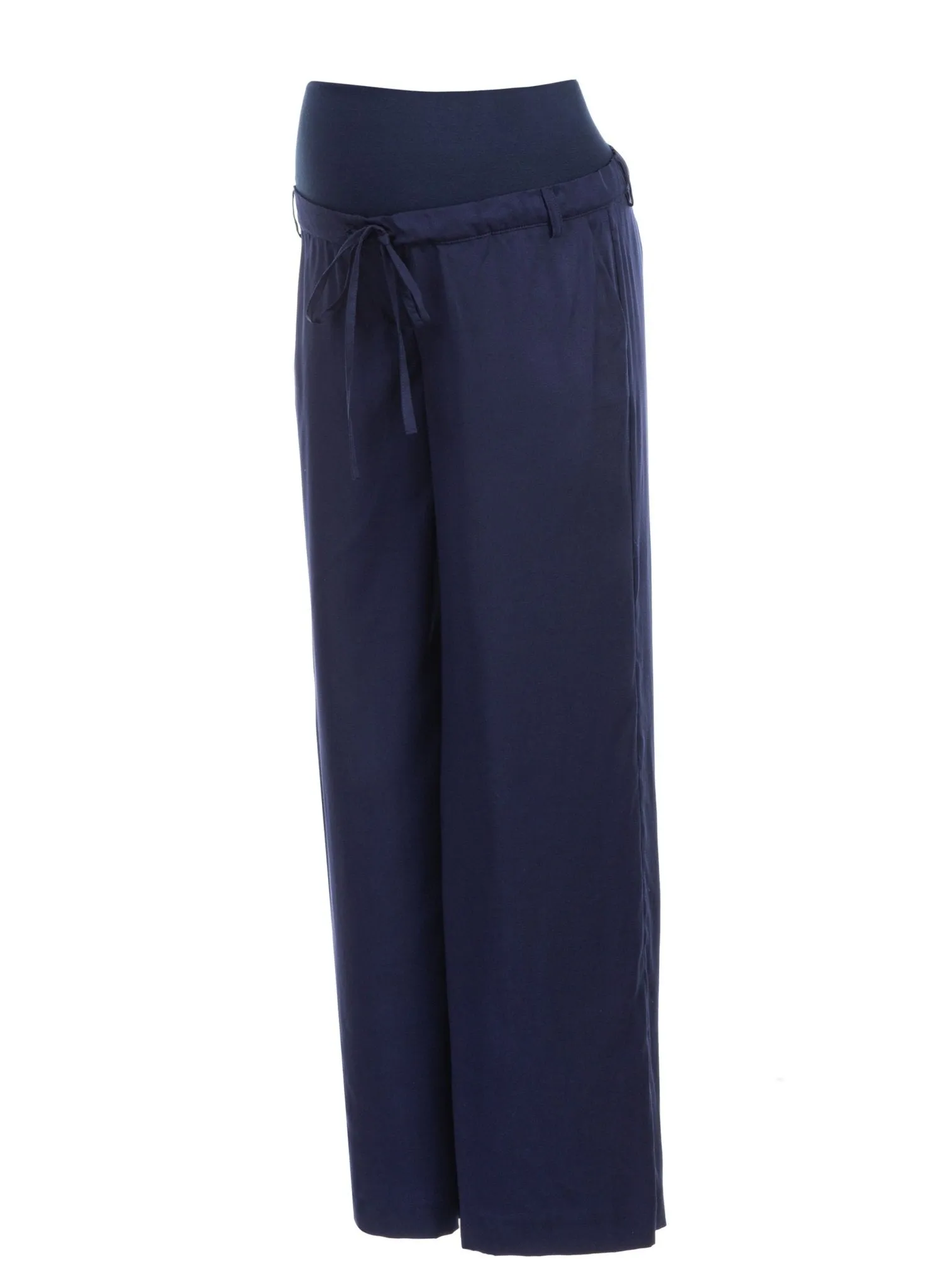 Warren Maternity Trouser in Soft Tencel - Blue
