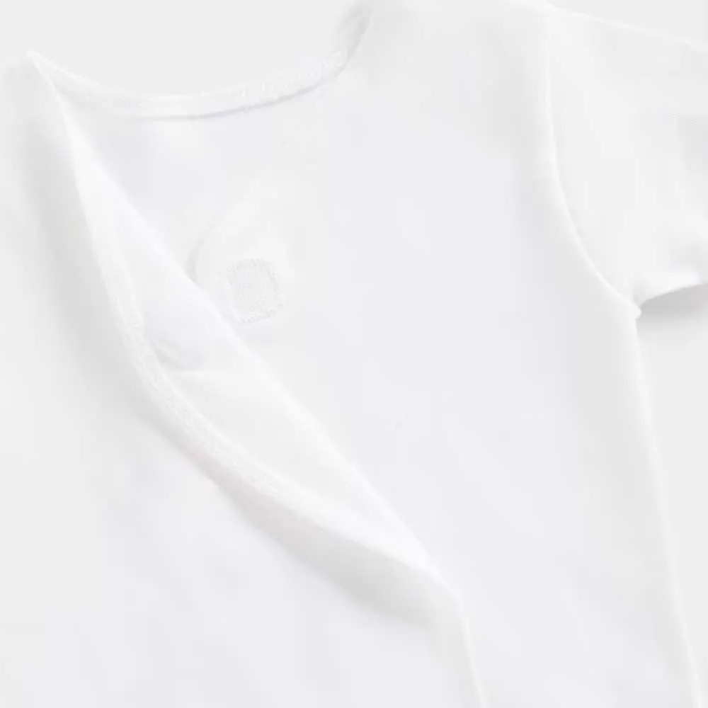 White Essentials Unisex Half Sleeve Cotton Vest- Pack Of 2