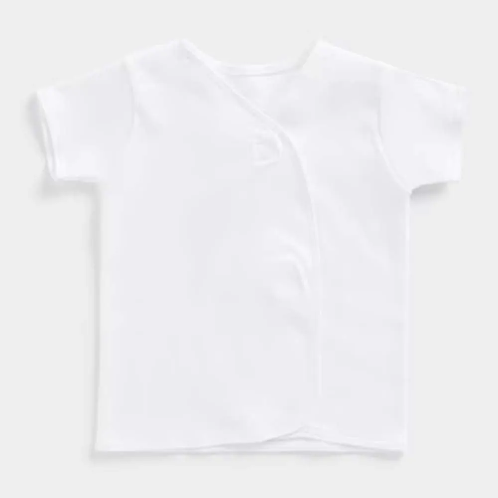 White Essentials Unisex Half Sleeve Cotton Vest- Pack Of 2