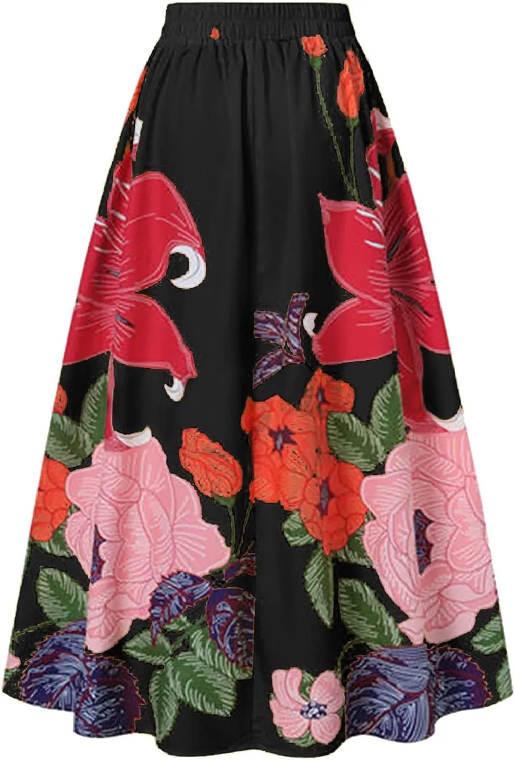 Womens Long Skirt 2025 Summer Casual Trendy Beach Western Skirts Music Festival Outfits Hippie Clothes