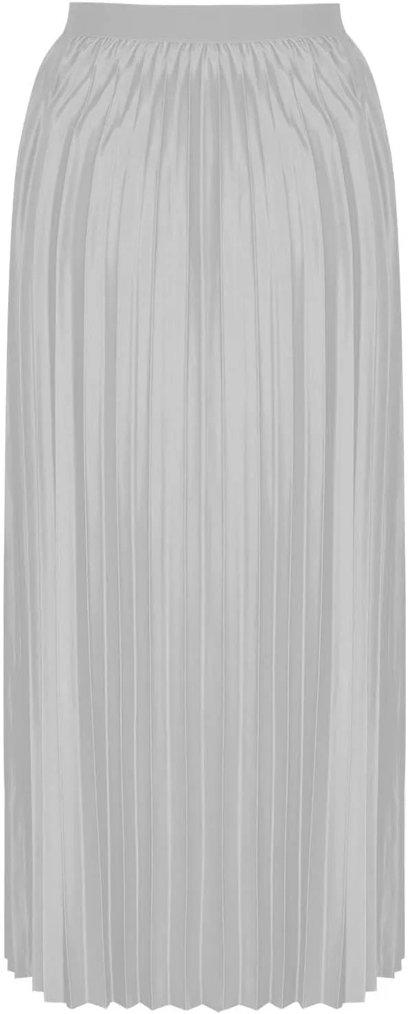 Womens Maxi Midi Satin Skirt Wedding Guest Dress Plus Size Pleated Evening Party Silk Elegant High Waist Long Skirts