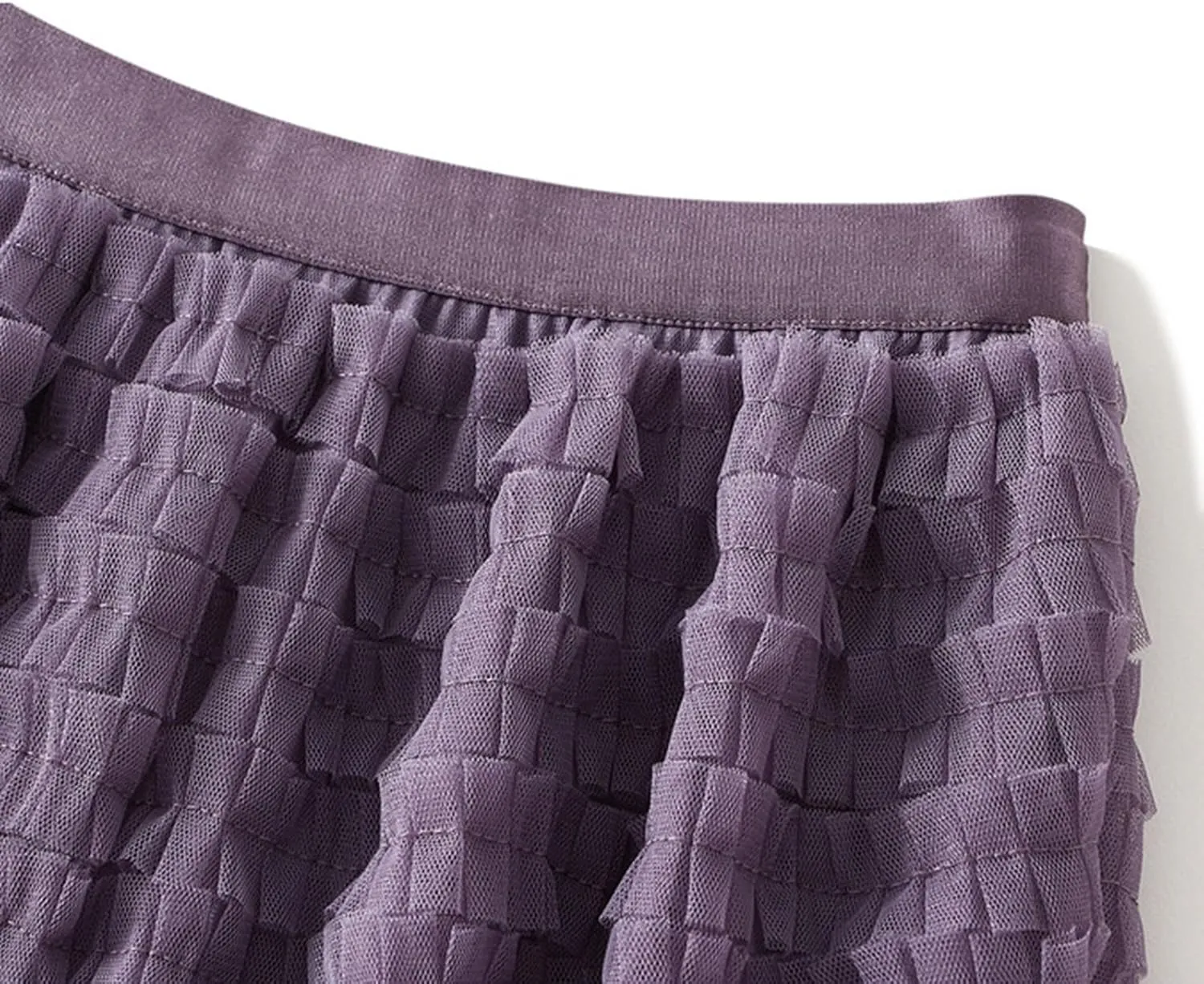 Womens Multilayer Ruffles Skirt Midi Long Fairy Skirt High Low Layered A-line Midi Skirt Irregular Tutu for Women