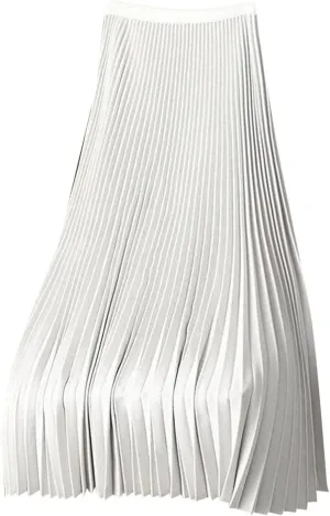 Womens Silk Satin High Waisted Maxi Skirts Dressy Hidden Elasticized Waistband Pleated Flowy Swing A Line Long Skirt