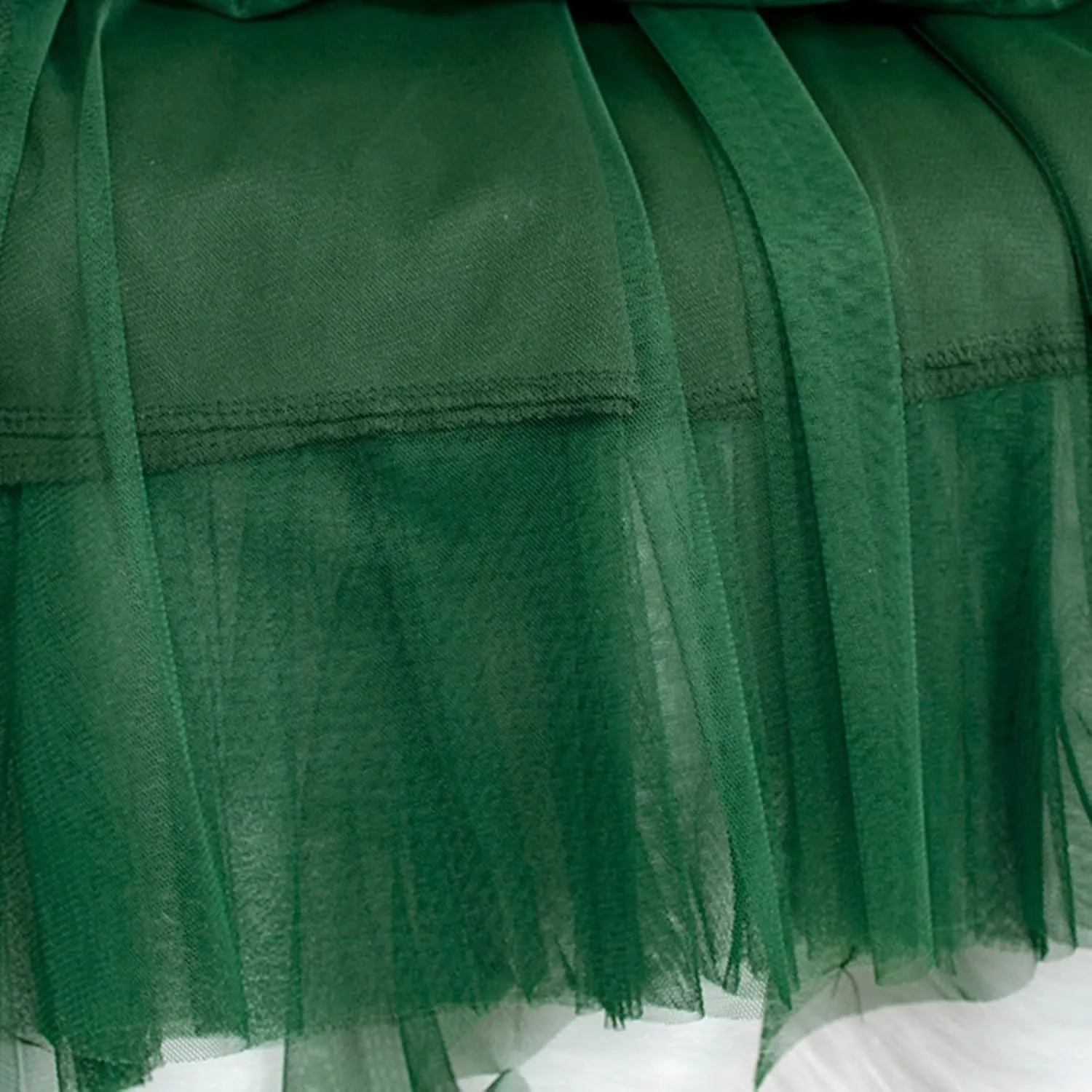 Women's Tulle Skirt Layered Pleated Mesh Tutu Skirt High Elastic Waist Midi Skirt Party Prom Mesh Flowy Ankle Skirt