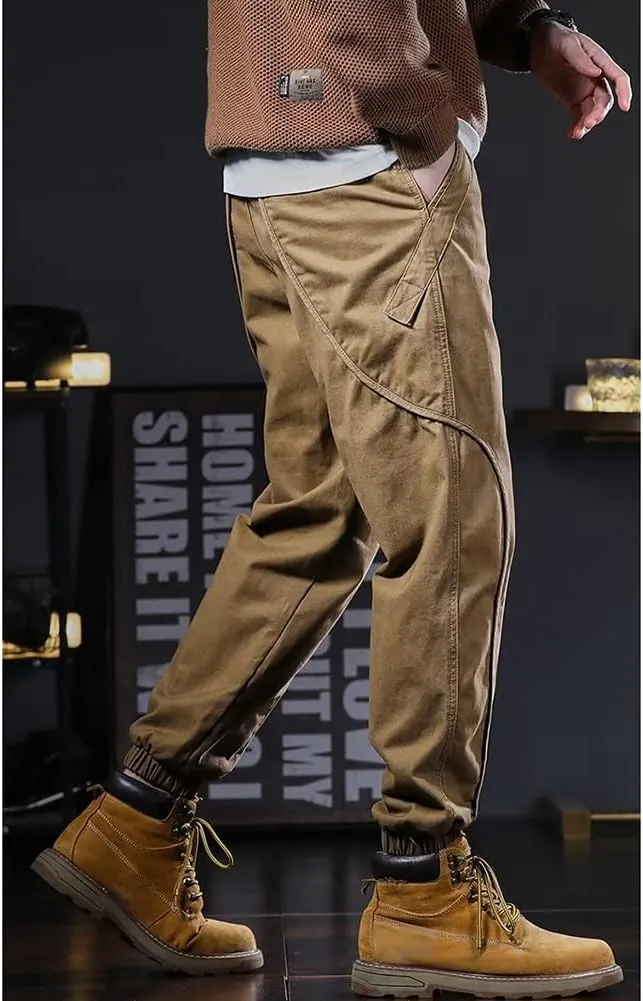 XYGJZ Men's Casual Cargo Pants Outdoor Harem Pants with Pockets RY19